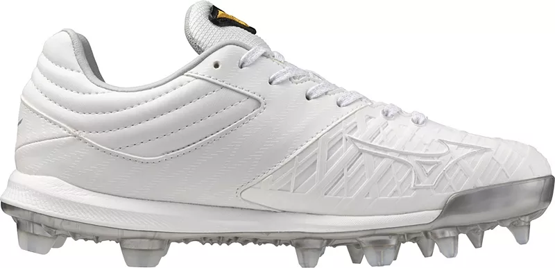 Женские софтбольные бутсы Mizuno Pro FP из ТПУ, цвет White/Silver — фото 2