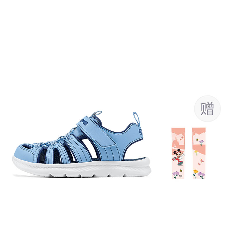 

Skechers Kids Детские сандалии с низким верхом, нескользящие, износостойкие, дышащие, быстросохнущие, светло-голубые, для подростков