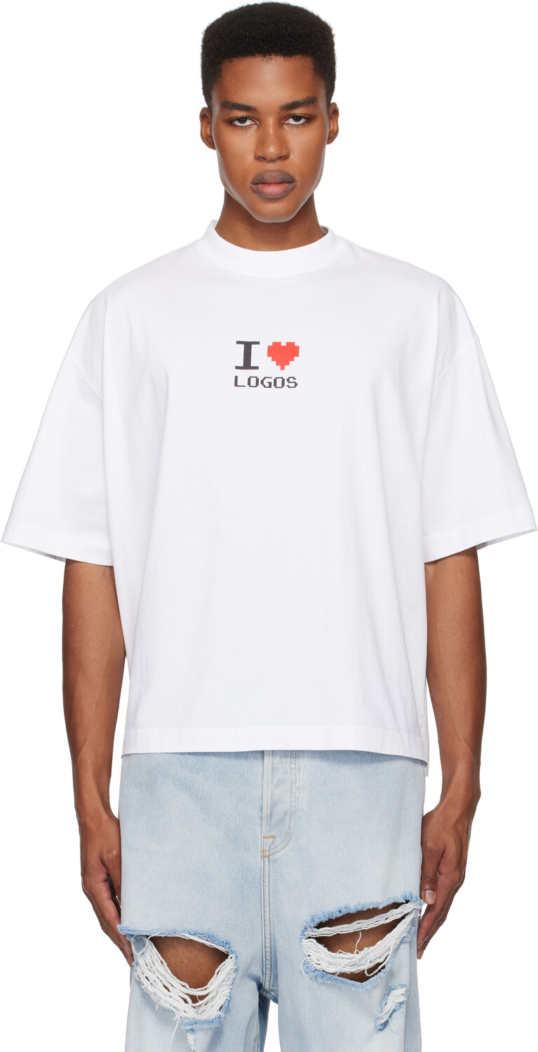 

Укороченная свободная футболка «I Love Logos» VETEMENTS