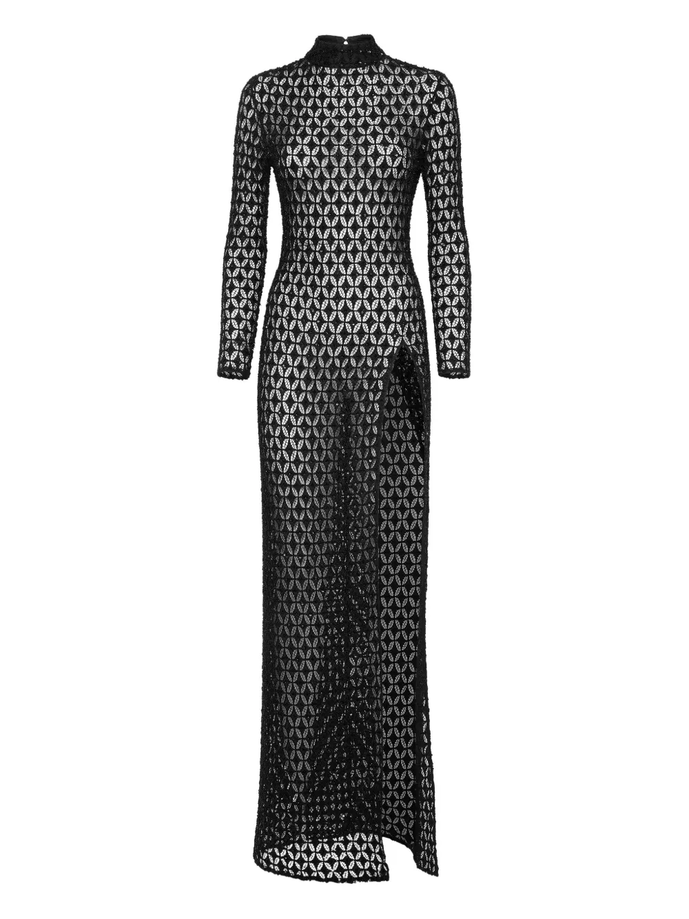 

Платье макси с вышивкой Crystal Philipp Plein, черный