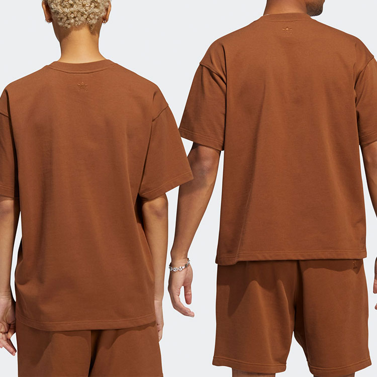 Футболка adidas x Pharrell Humanrace Small Logo T-Shirt 'Brown', коричневый — фото 4