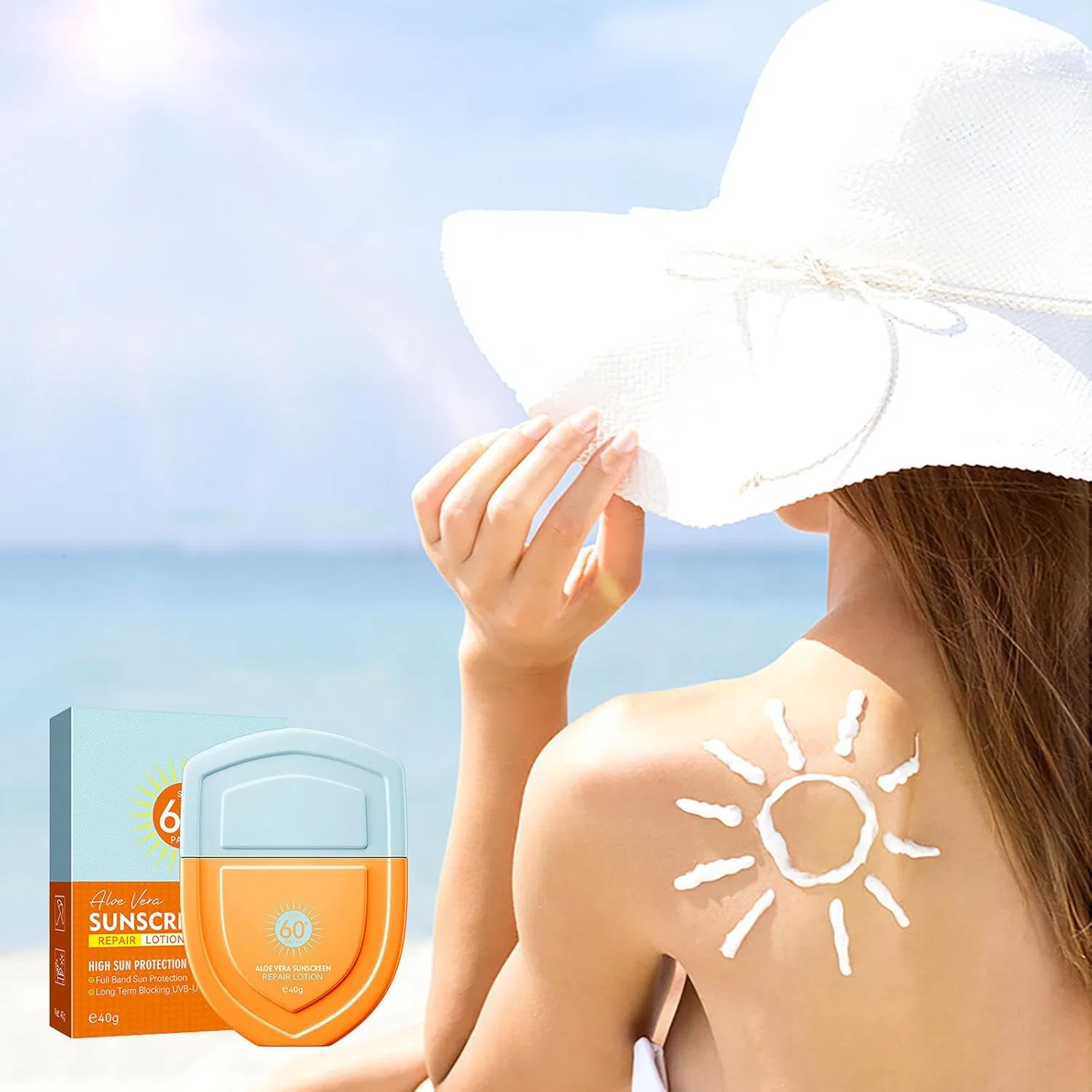 Солнцезащитный лосьон SPF 60+ PA+++ Generic оранжевый — фото 4