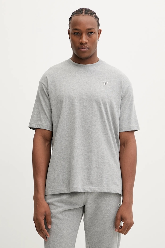 

Хлопковая футболка Hummel, серый