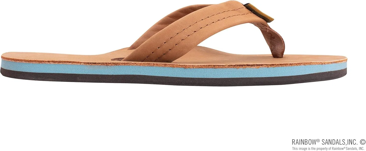 Сандалии из натуральной кожи, Rainbow, Tan/Blue Rainbow Sandals — фото 4