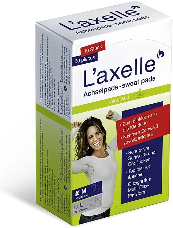 Вкладыши от пота L'axelle для подмышек, размер M, 30 шт. L'Axelle