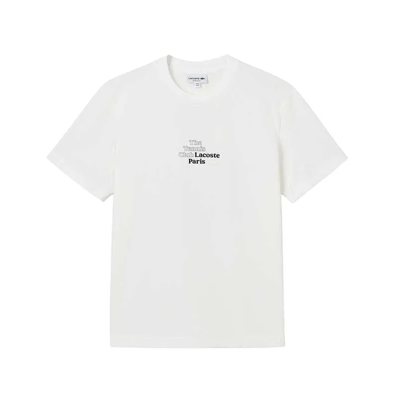 Футболка мужская Lacoste Moderate, с круглым вырезом, экрю