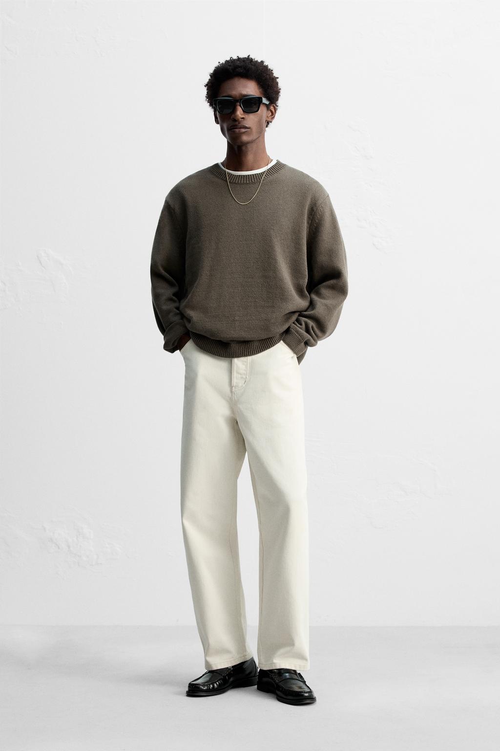 

Хлопковый свитер ZARA, цвет Earth