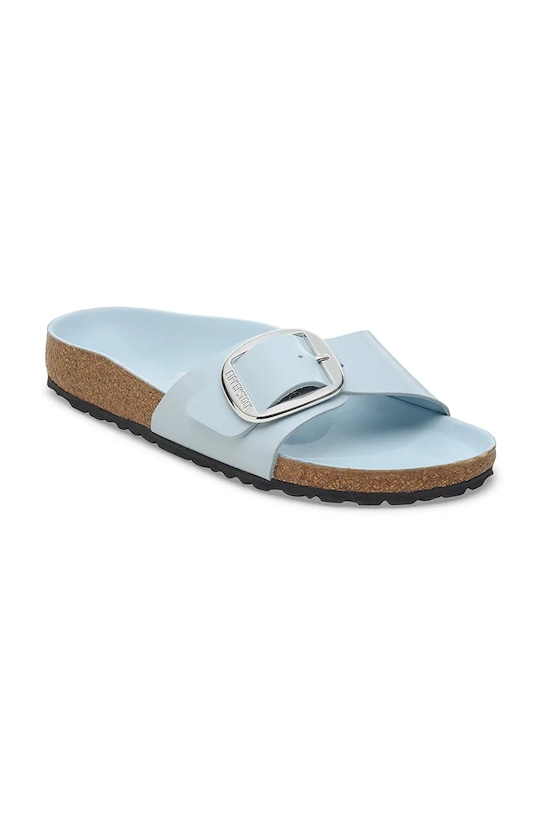 Кожаные шлепанцы Madrid с широкой пряжкой Birkenstock, синий — фото 2