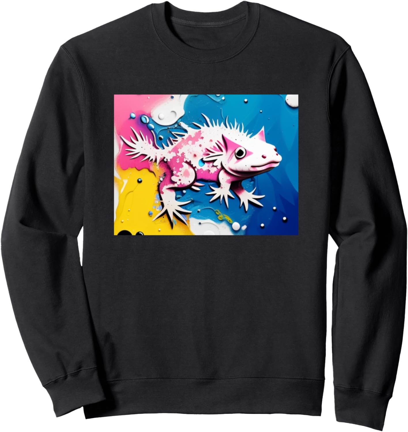 

Милая толстовка с изображением аксолотля, земноводного и аквариумного, красочная толстовка для любителей аксолотлей Axolotl - Amphibian Girls Women Kids Boys Men Gift, черный