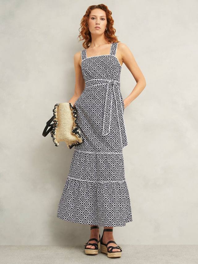 

Платье миди Kara Abstract Geometric Hobbs, Navy/Multi