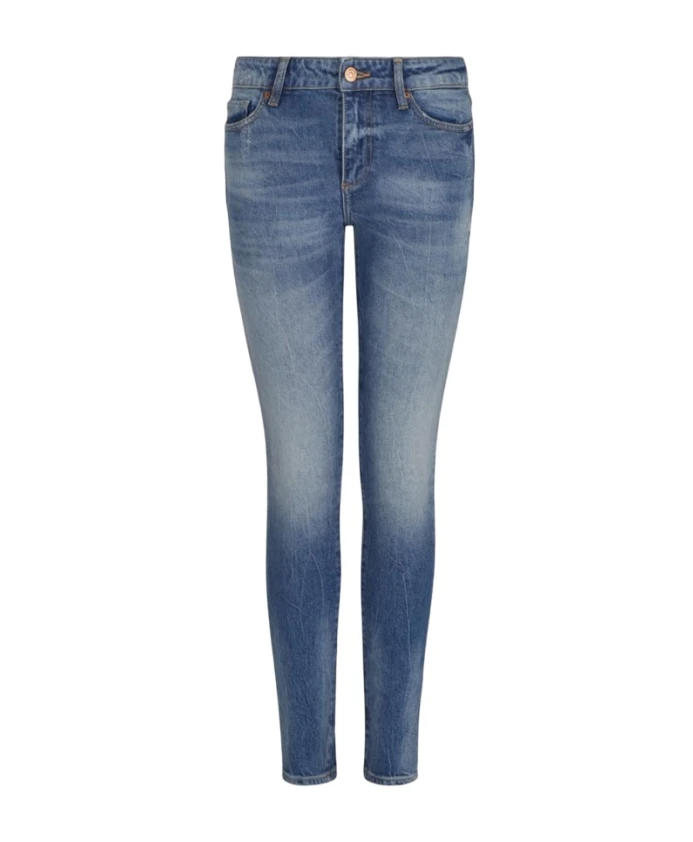 

Синие узкие джинсы, женская мода Armani Exchange, синий