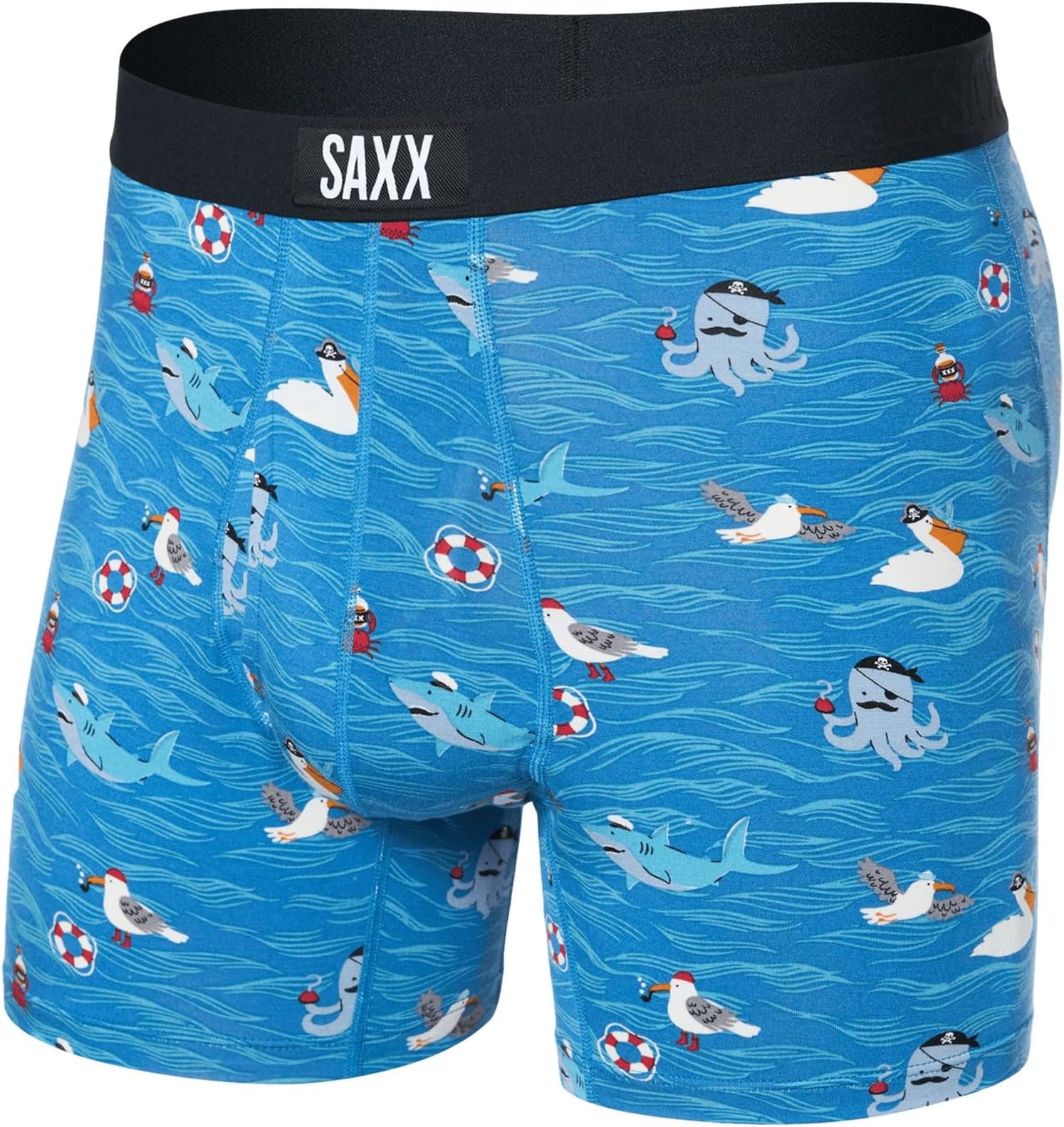 

Мужские супермягкие трусы-боксеры Vibe SAXX UNDERWEAR, Seas The Day/Lake Blue