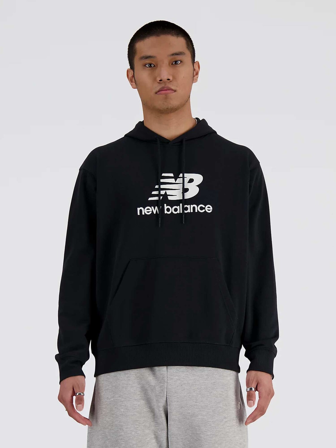

Толстовка New Balance SHIRT STACKED LOGO HOODIE, черный