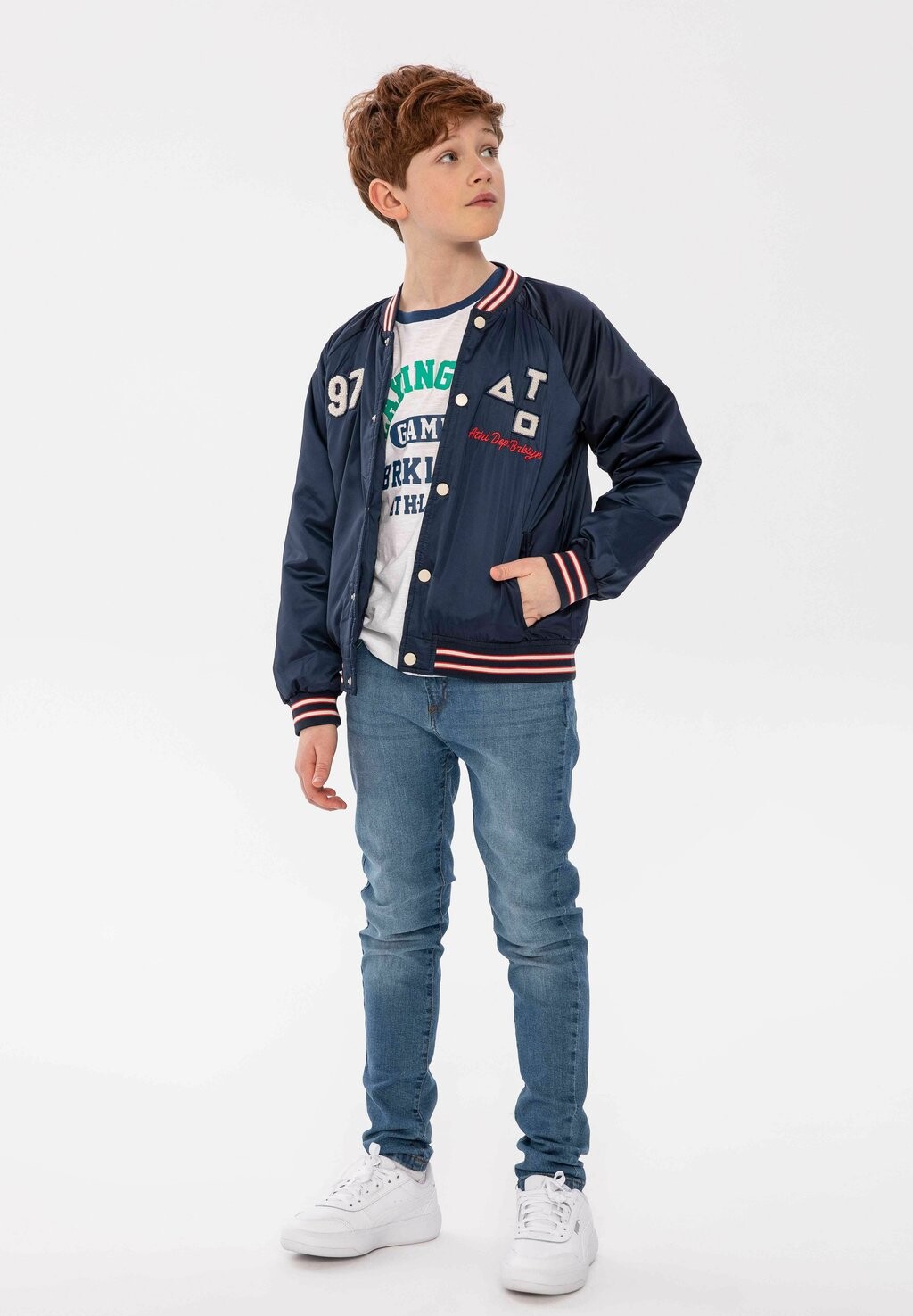 

Легкая куртка BOMBER JACKET MINOTI, цвет blue