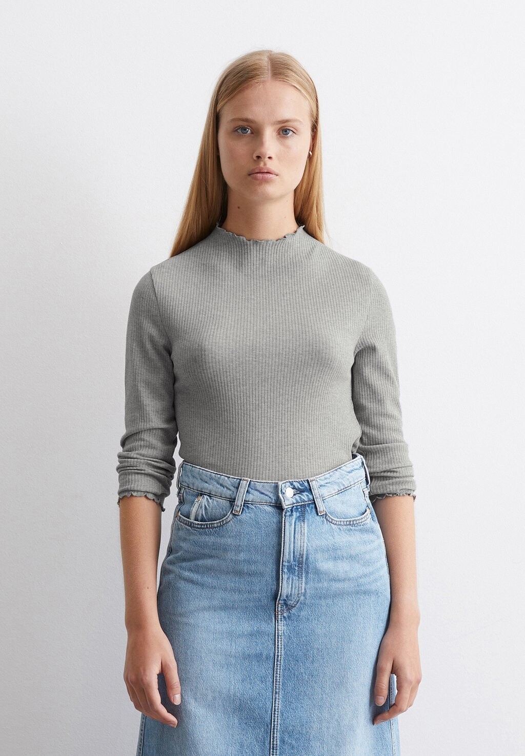 

Топ с длинными рукавами LONGSLEEVE SLIM Marc O'Polo DENIM, серый