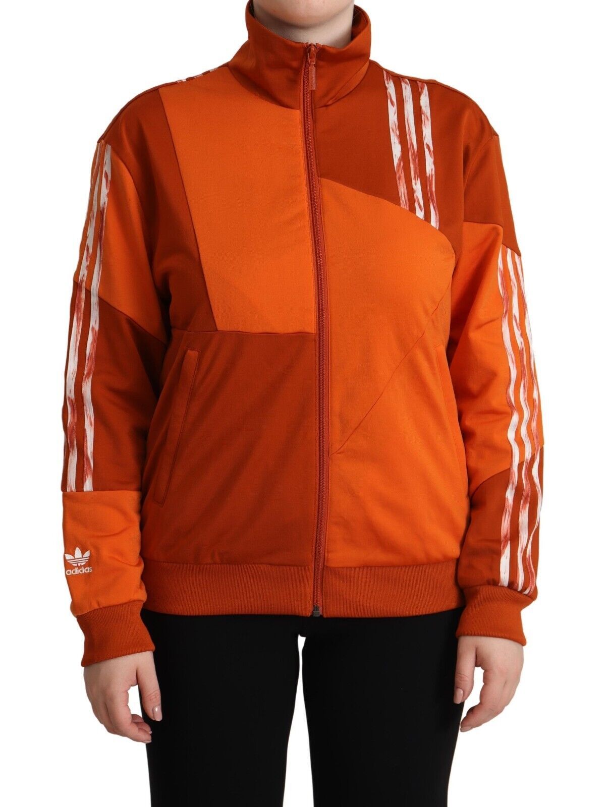 

Шикарная оранжевая куртка-бомбер с застежкой-молнией Adidas