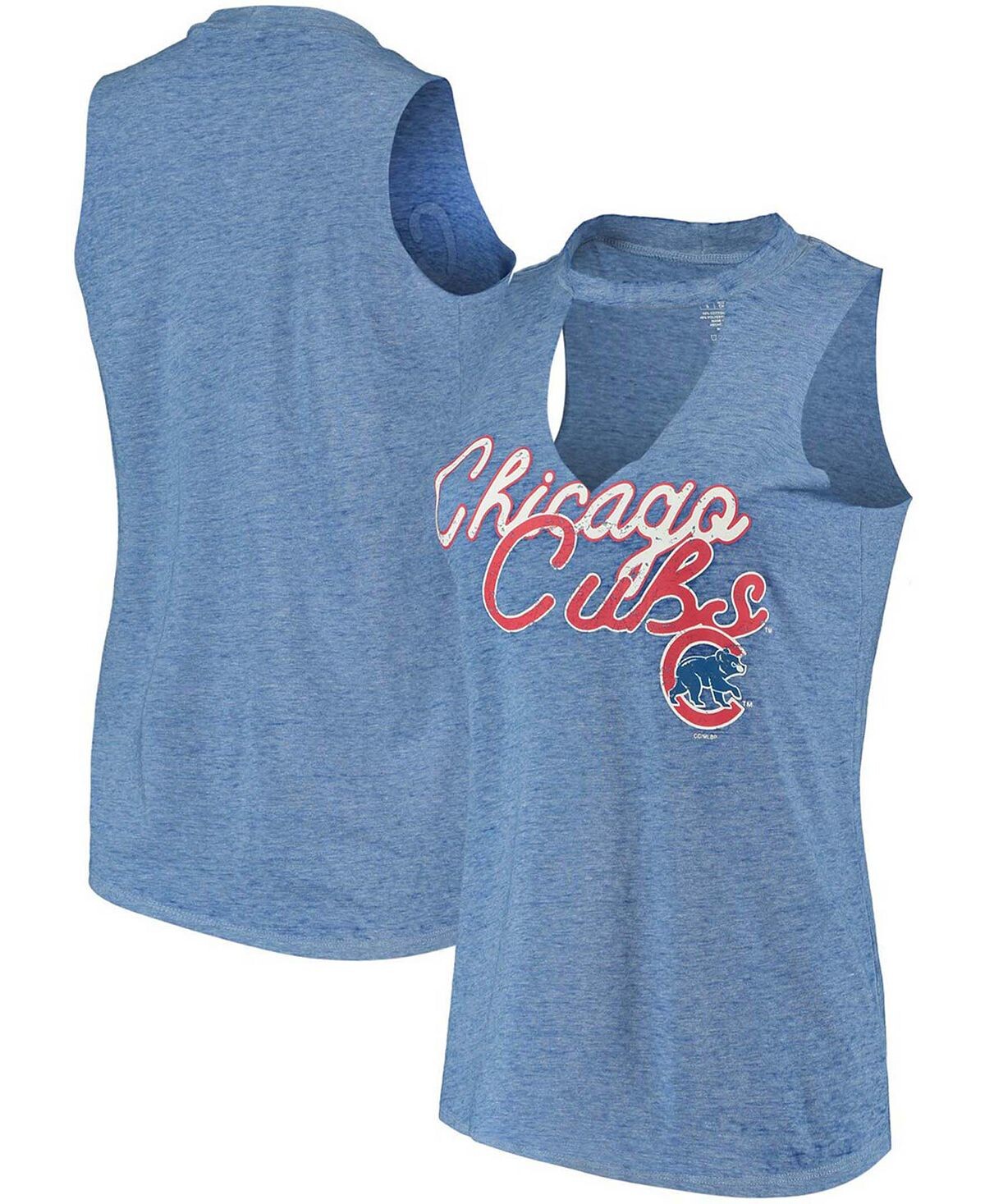 

Женская майка Royal Chicago Cubs Loyalty с колье и воротником-стойкой Concepts Sport