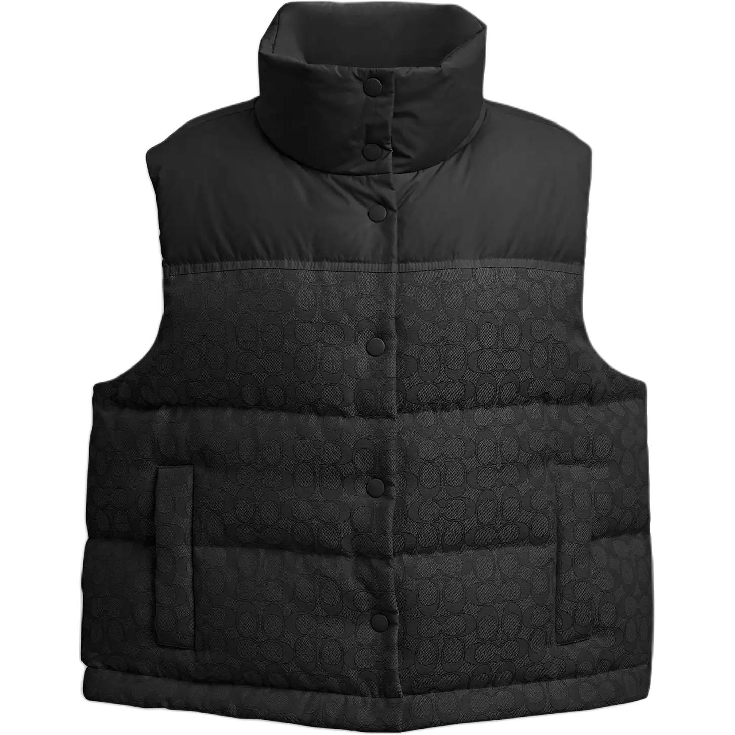 

COACH Пуховая жилетка женская черная