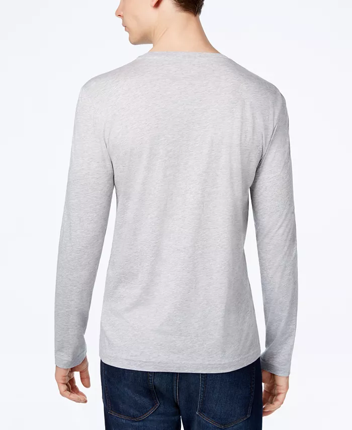 Футболка Lacoste, мужская, с длинным рукавом и круглым вырезом — фото 2