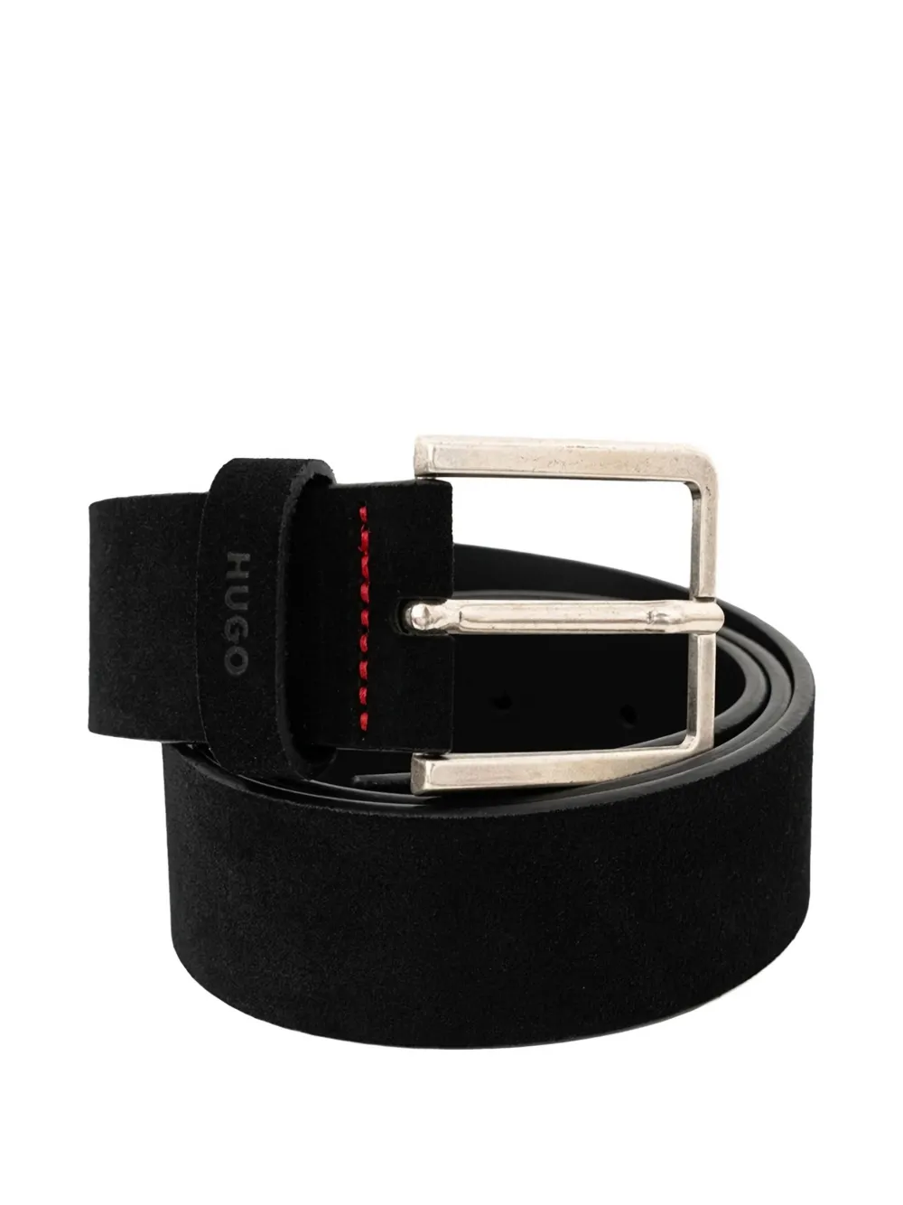 

Ремень с декоративной строчкой Boss, черный