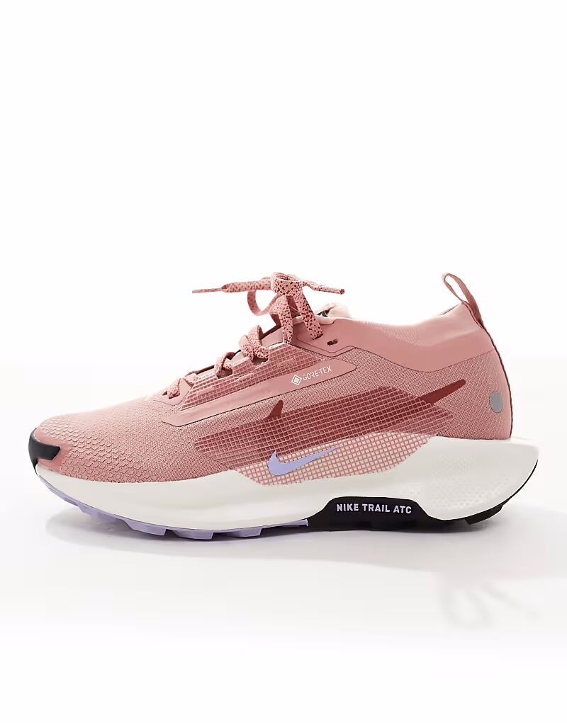 Кроссовки Nike Running React X Pegasus Trail 5 Gore-TEX розового и белого цвета — фото 2