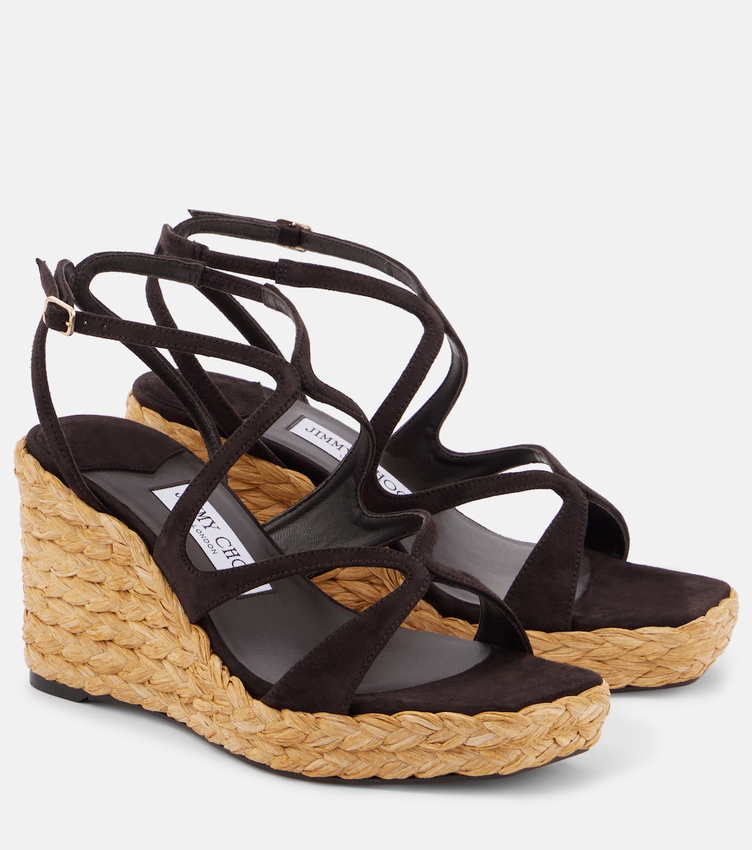 Замшевые эспадрильи Ayla 85 Jimmy Choo, кофе