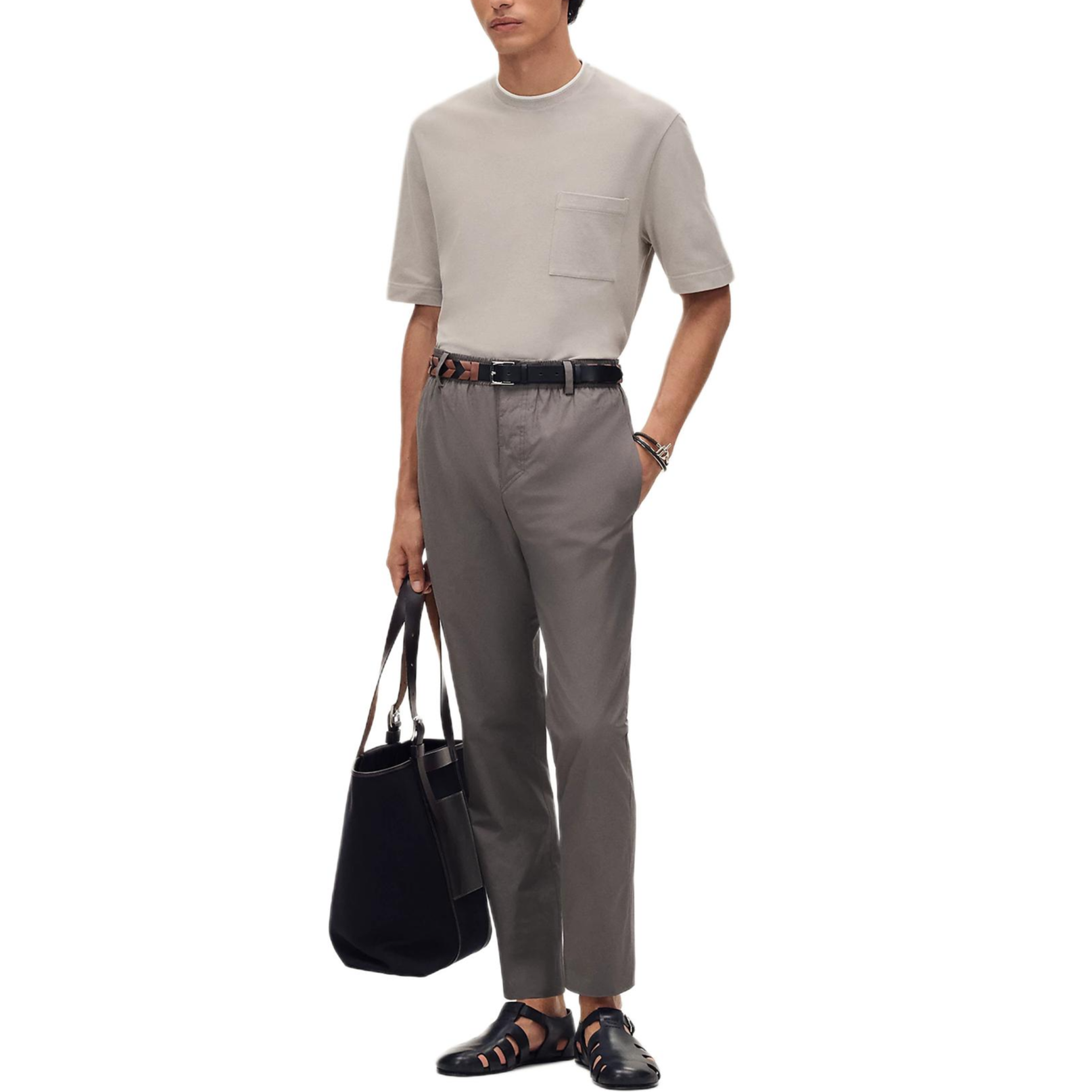 Футболка Regular SS26 для женщин HERMES, серый — фото 3