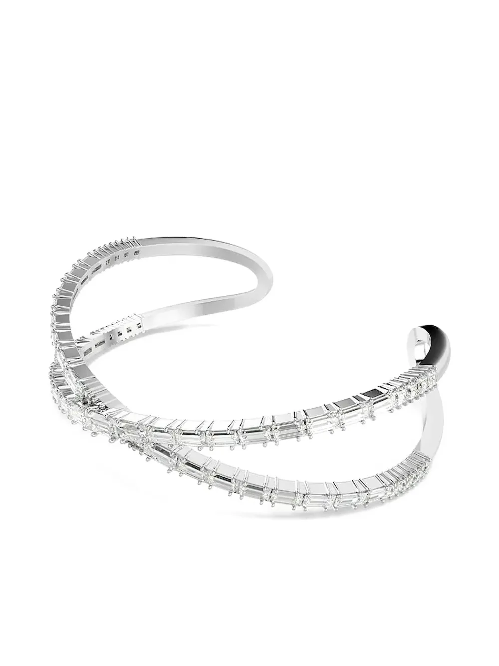 

Браслет-манжета с кристаллами Hyperbola Swarovski, серебряный