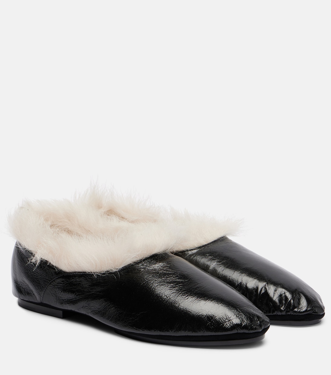 Кожаные слипоны с отделкой из овчины Jil Sander, Universe