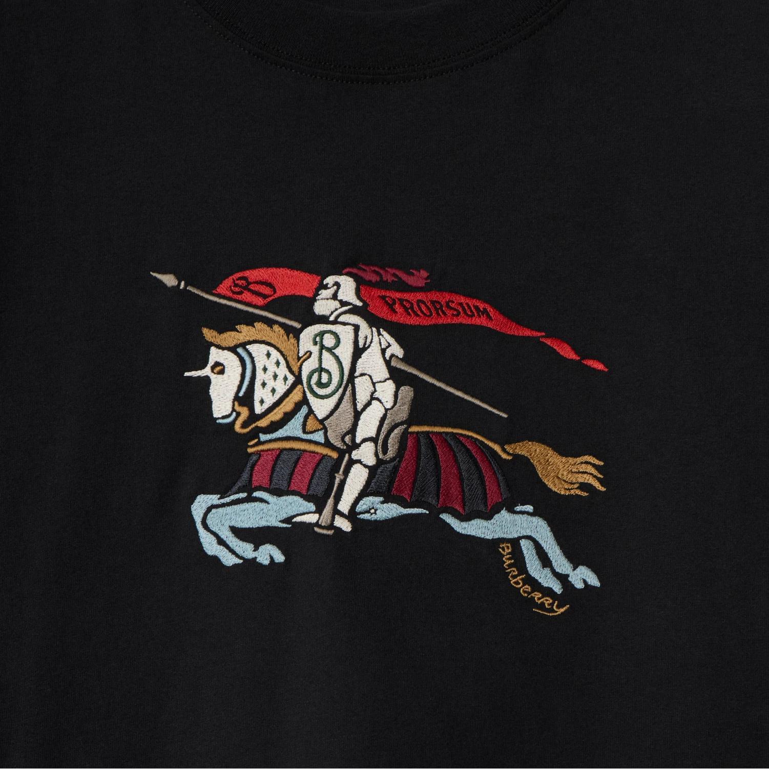 Футболка Burberry Equestrian Knight, черный — фото 4