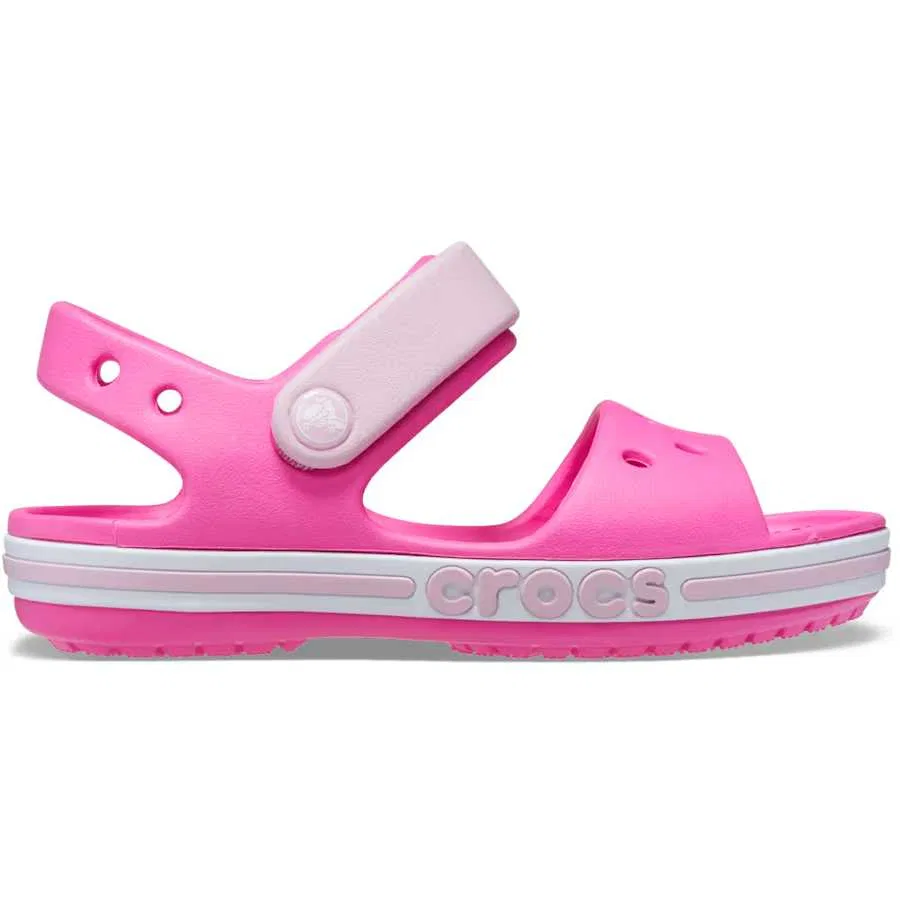 Детские низкие сандалии Slip Resistant Crocs, Electric Glow Pink — фото 3