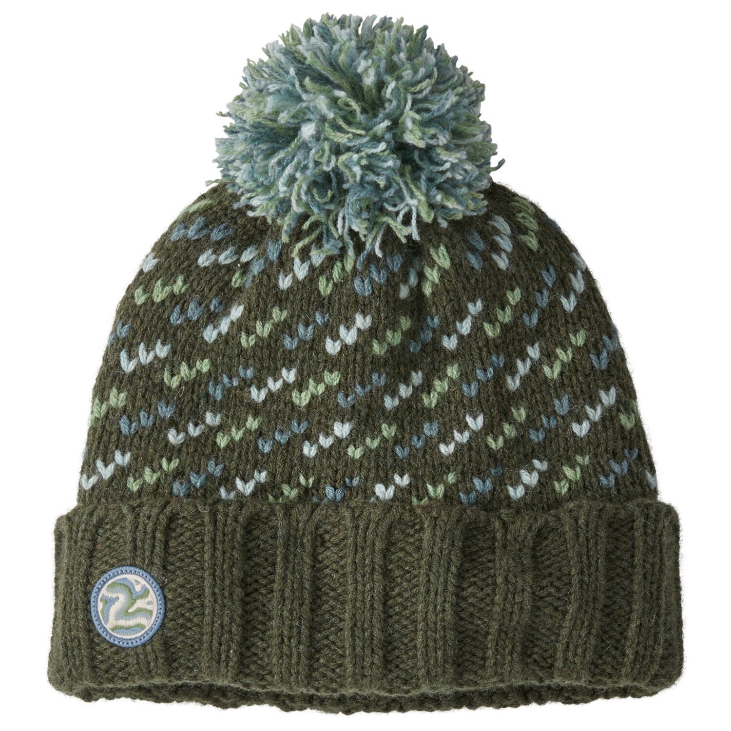 

Шапка Patagonia Snowbelle Beanie, цвет Fisherman Stitch: Pine Needle Green