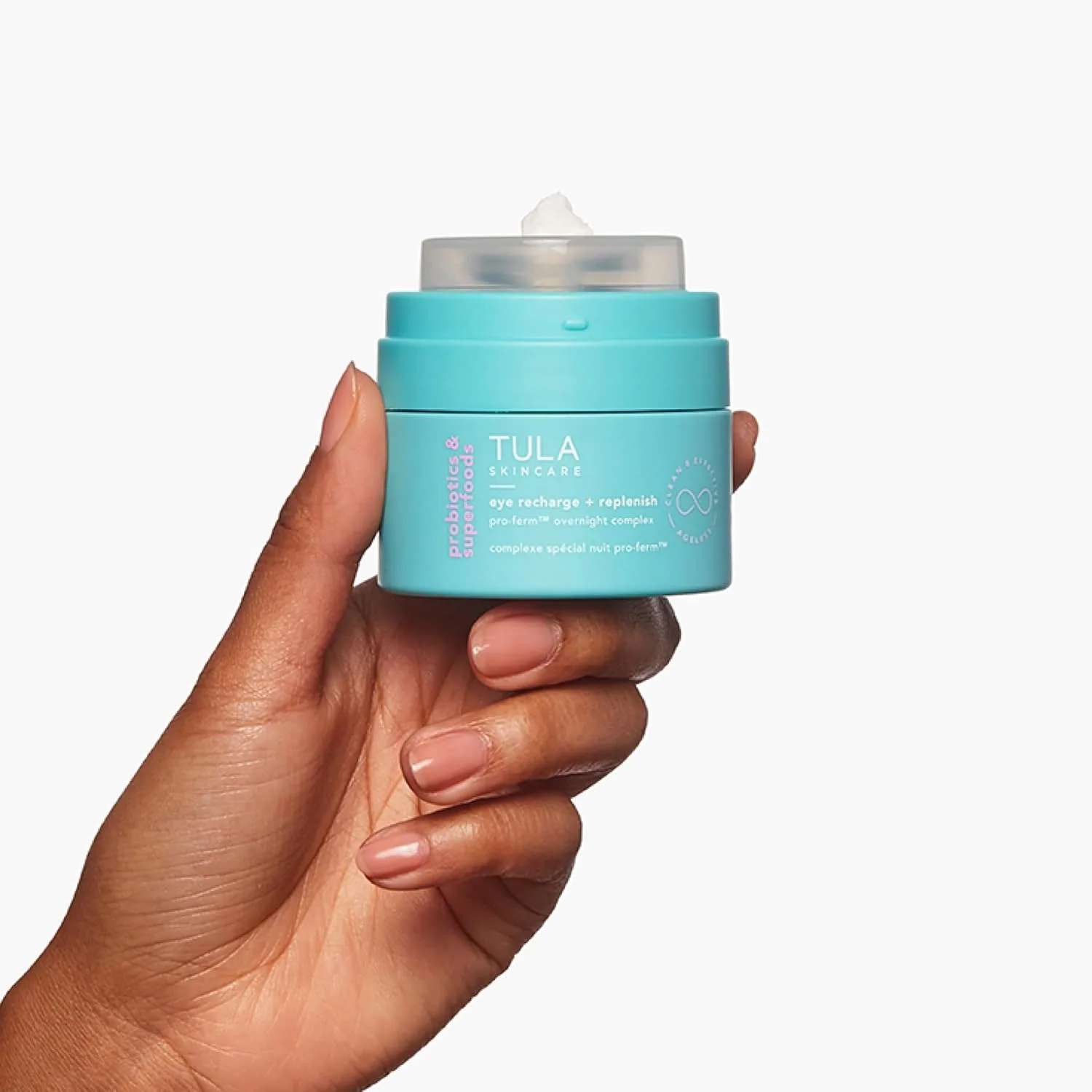 TULA Skin Care Eye Recharge + Replenish - Ночной про-ферментный крем для глаз с ретиналем, защищает и интенсивно увлажняет, уменьшает видимость мелких морщин, 0,5 жидких унций. — фото 3