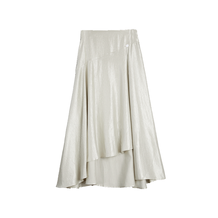 

ELLE Повседневная длинная юбка для женщин Dark Khaki, средней длины, силуэт A-line