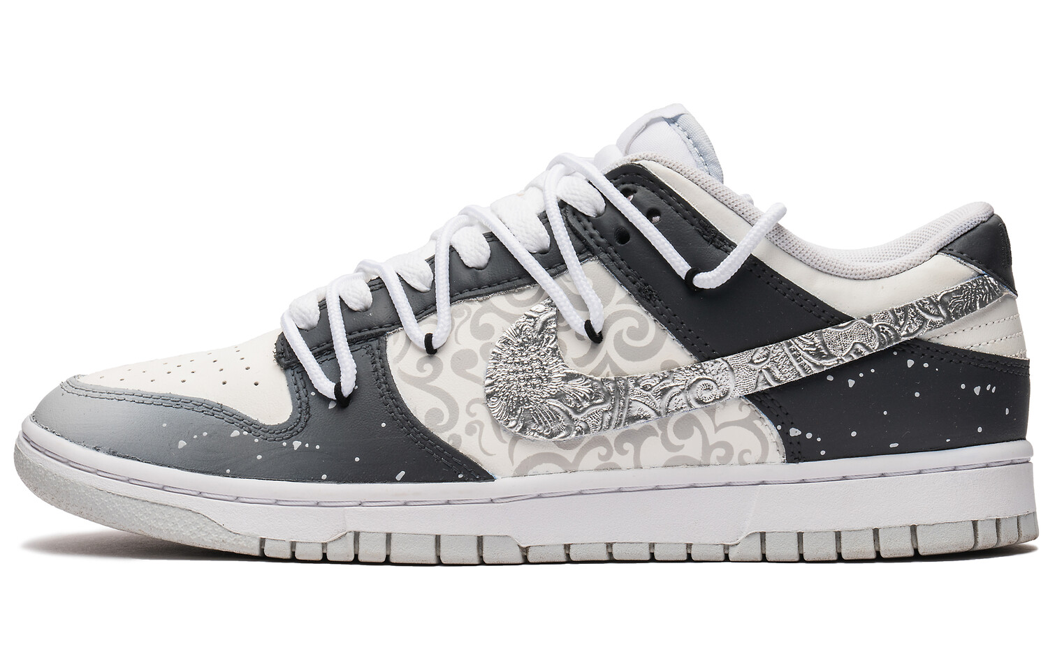 

Кроссовки Nike Dunk Skateboarding Shoes Women's Low-top Gray/White, светло-серый