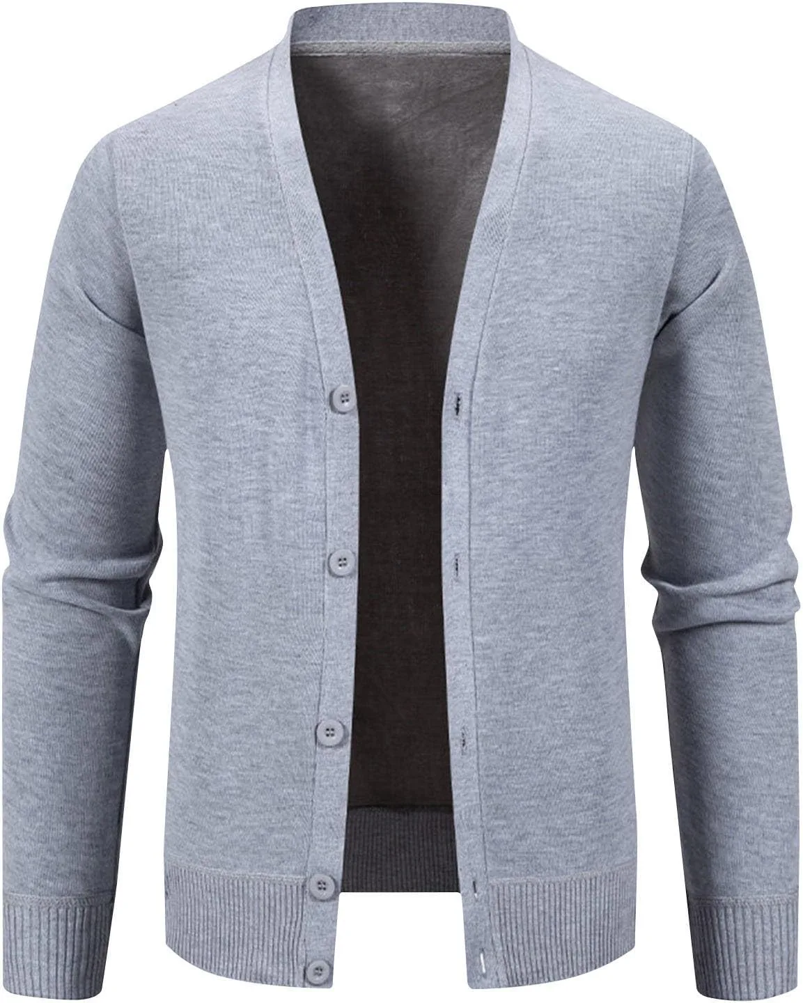

Мужской кардиган с пуговицами, легкий, V-образный вырез, длинный рукав, slim fit