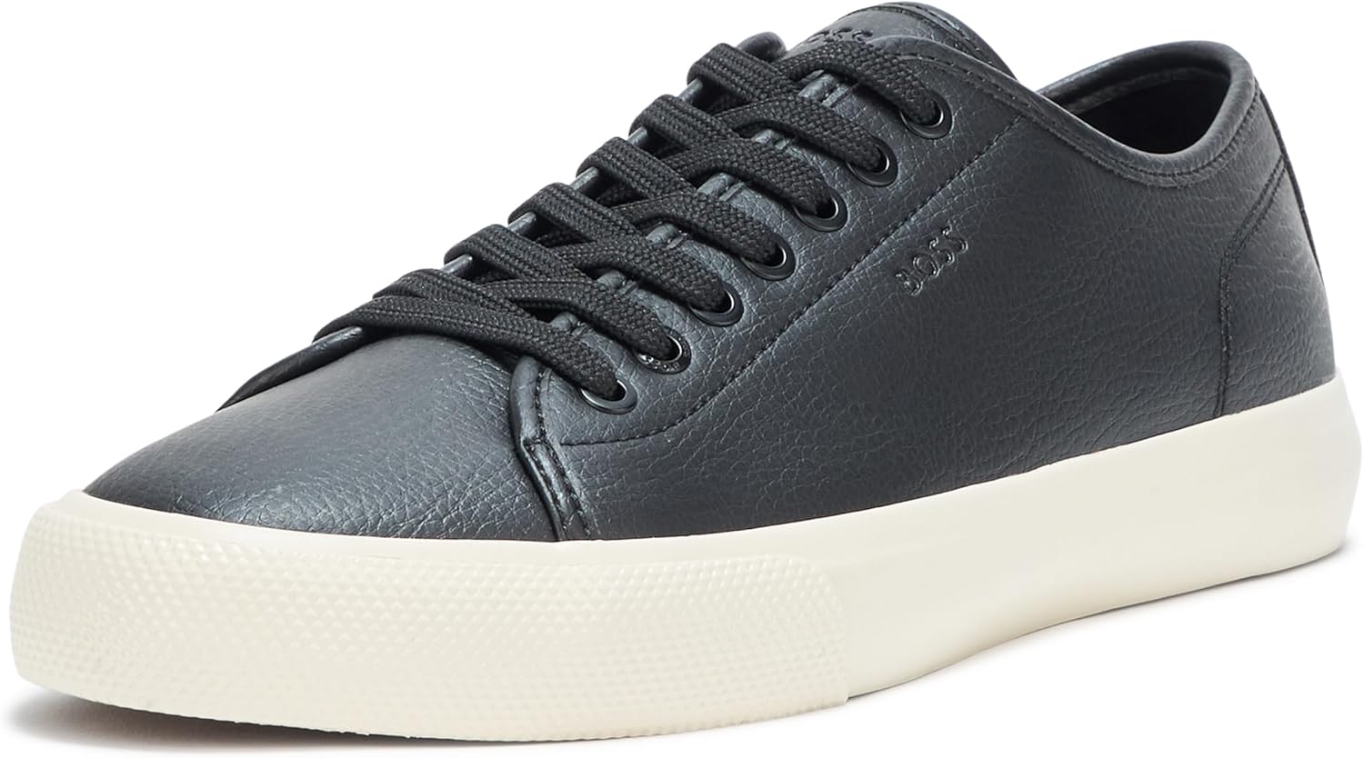 

BOSS мужские кожаные кроссовки Aiden Logo Block низкие, Black Gloss