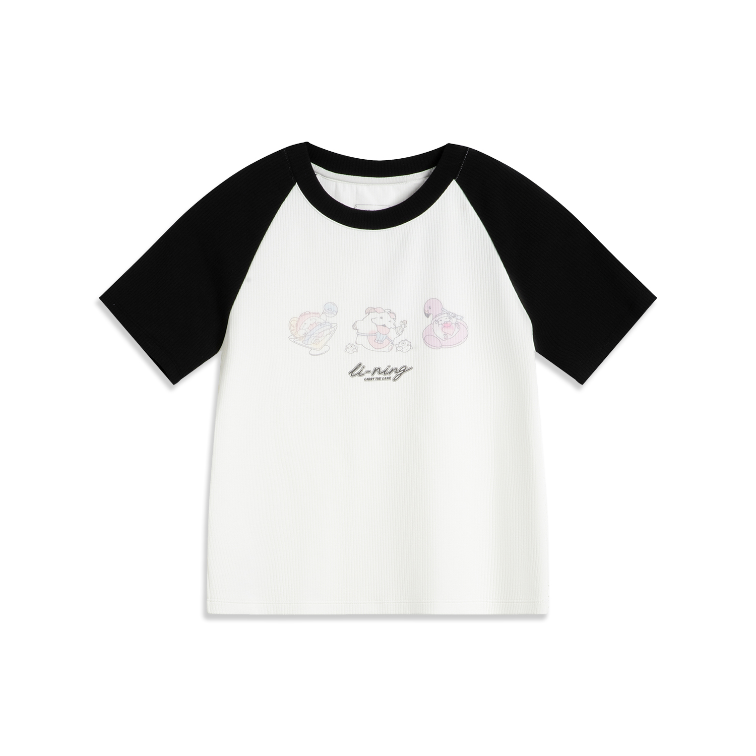 

LINING Футболка League of Legends женская ivory/black, Черный, LINING Футболка League of Legends женская ivory/black