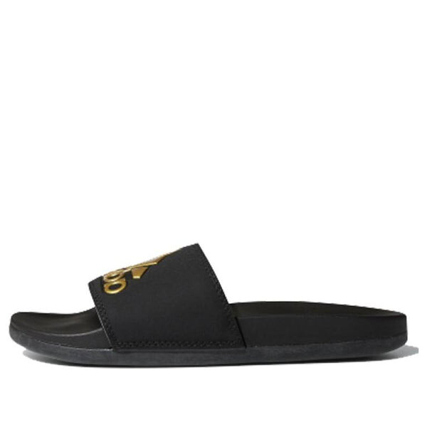 

Тапочки neo adilette comfort gold slippers 'black gold' Adidas, черный