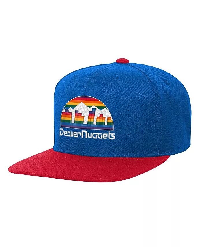 

Двухцветная бейсболка с застежкой Big Boys and Girls Royal, Red Denver Nuggets Mitchell & Ness