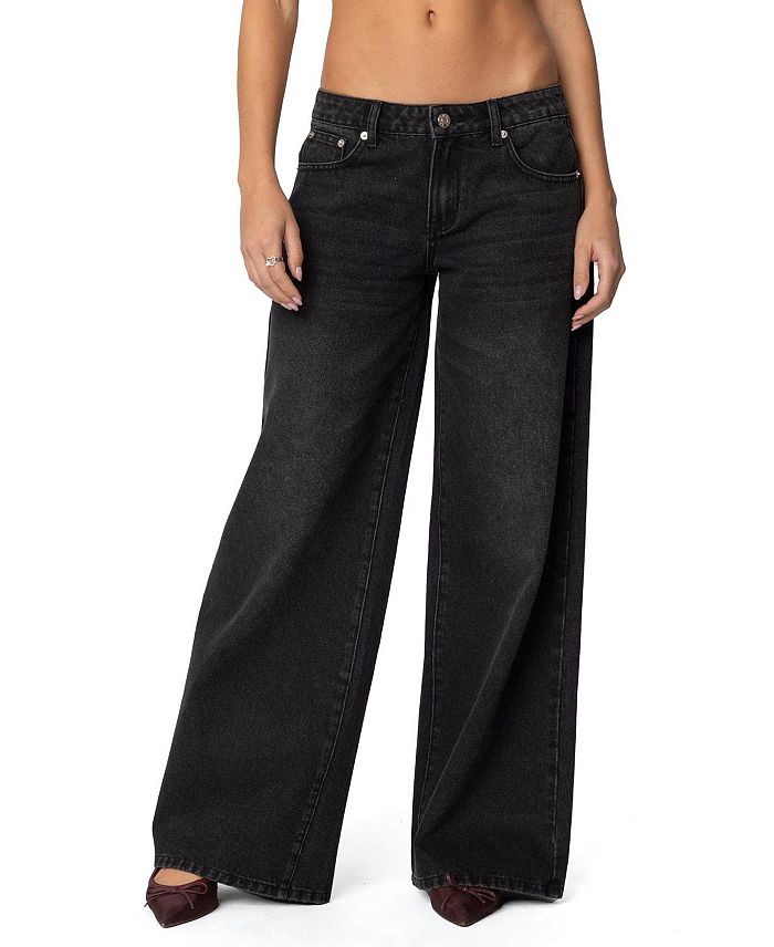 

Джинсы Vyxen Vintage Washed Low Rise Edikted, черный