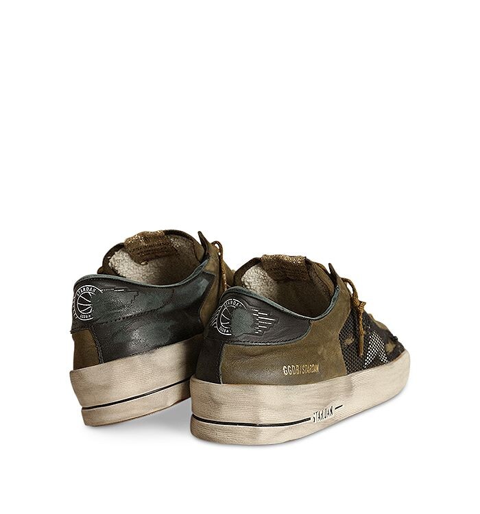 Мужские кроссовки Golden Goose Stardan на шнуровке, зеленый — фото 2