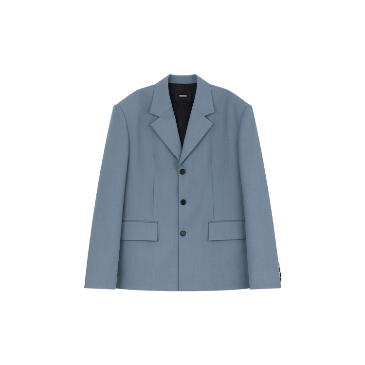 

WE11DONE Мужской синий деловой костюм, Blue