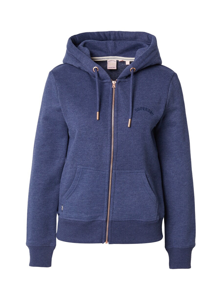 

Толстовка с капюшоном на молнии Superdry Essential, темно-синий