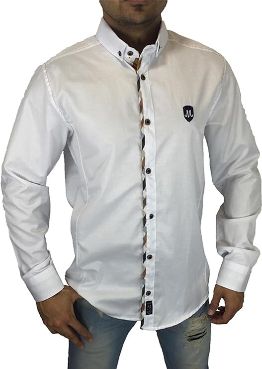 

Рубашка Megaman Kariert Casual Outdoor Freizeit, белый