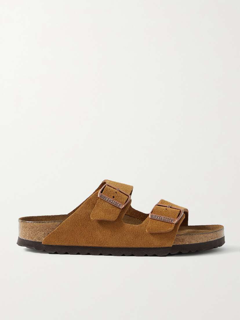 Замшевые сандалии Arizona Birkenstock, коричневый