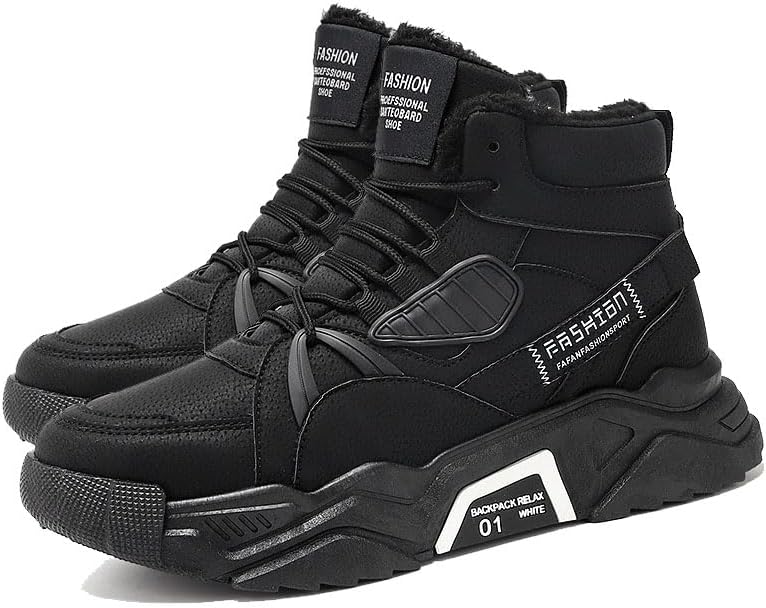 

Мужские зимние повседневные ботинки ODIPON, снегоходные сапоги, теплые ботинки до щиколотки, черный