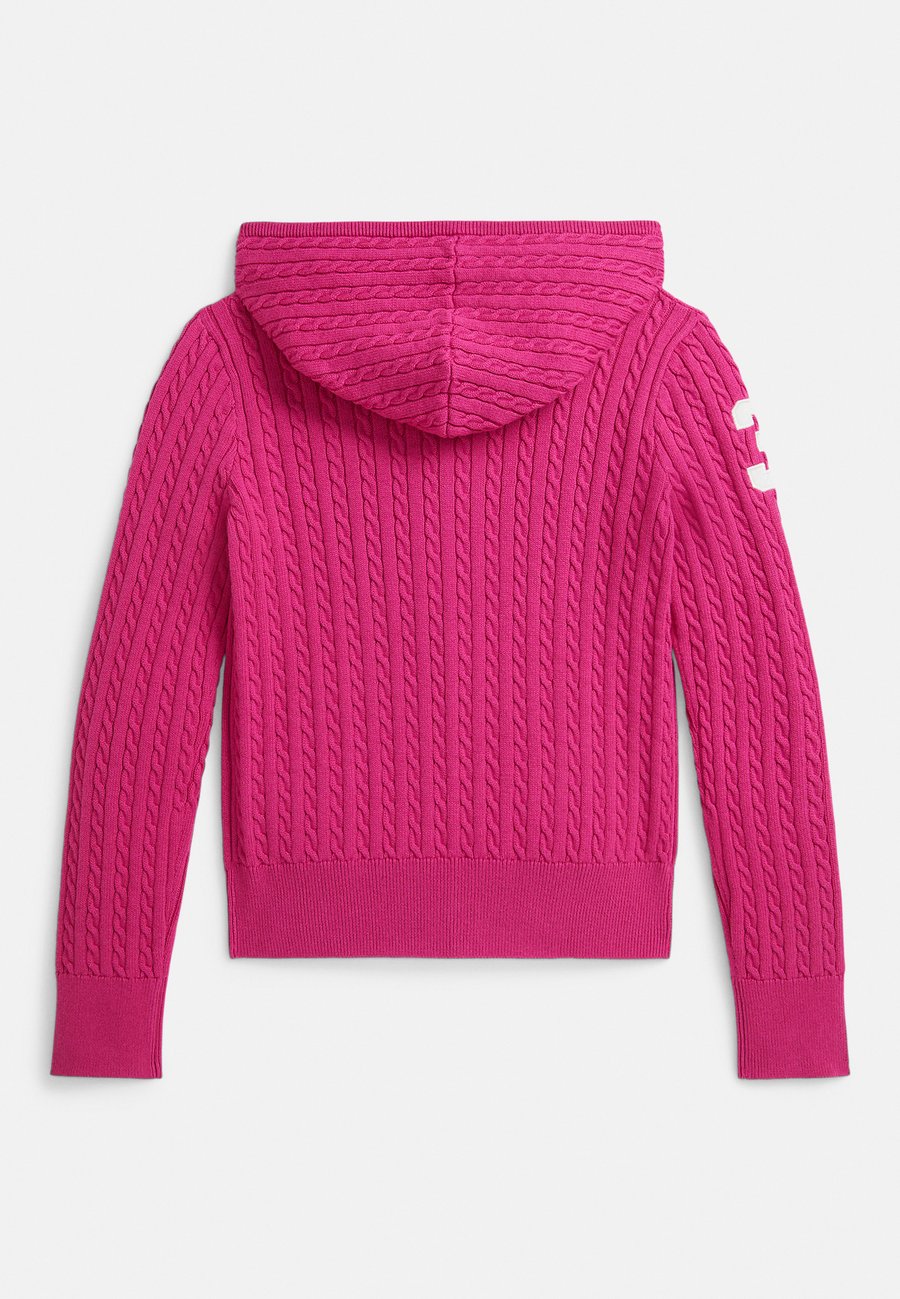 Худи Polo Ralph Lauren BIG PONY MINI-CABLE FULL-ZIP HOODIE 7-14Y, College Pink/Pink — фото 2