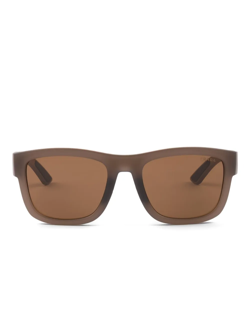 

Солнцезащитные очки Linea Rossa в квадратной оправе Prada, коричневый