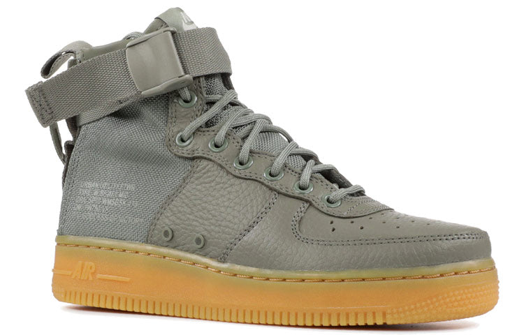 Кроссовки (WMNS) Nike SF Air Force 1 Mid 'Dark Stucco' AA3966-004, серый — фото 2